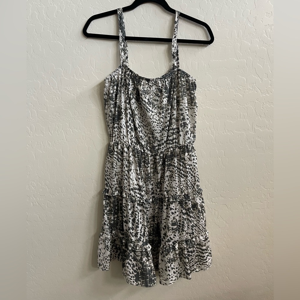 Express Monochrome Patterned Midi Dress
